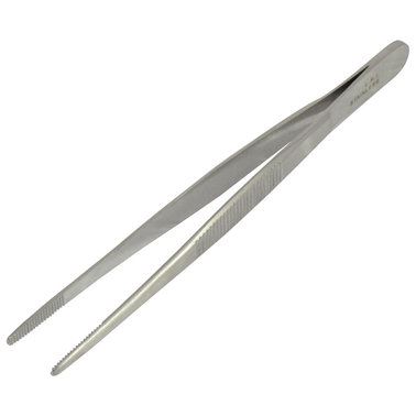 Straight stainless steel forcep with blunt end MS 48FSB