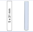 Micro-insert, N 8|N 11, 5.0x31.0 mm, 0.25 mL, flat bottom, clear 702005
