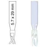Micro-insert, N 9|N 10|N 11, 5.7x29.0 mm, 0.1 mL,conical, clear,spring,silanized  702818.1