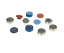 Picture of PE push on cap N 20, bev.HS crimp, c. hole, Butyl b./PTFE gray,1.3mm,unassembled  70242 