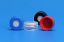 Picture of 9mm R.A.M.™ Smooth Cap, Royal Blue, Clear PTFE/Blue Silicone w/Slit, Ultra Low Bleed - Mass Spec 5397ULF-09RB