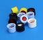 Picture of 8-425mm Flangeless Black Open Hole Polypropylene Closure, Red PTFE/Silicone Septa, 0.060” with Slit 806070L-08