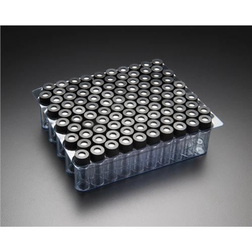 1/2 Dram, 12x35mm Vial, 8-425mm Thread, Black Polypropylene Solid Top Cap, PTFE/F217 Lined 82020-1235