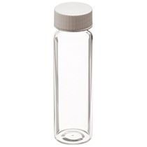 Precelaned - 20mL Clear Vial, 24-400mm Solid Top White Polypropylene Closure, 0.100" PTFE/Silicone Lined 