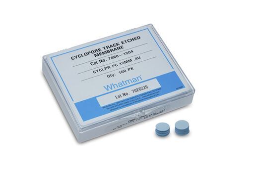 Cyclopore Polycarbonate Membrane, 0.1 µm pore size, 47 mm circle (100 pcs) 7060-4701