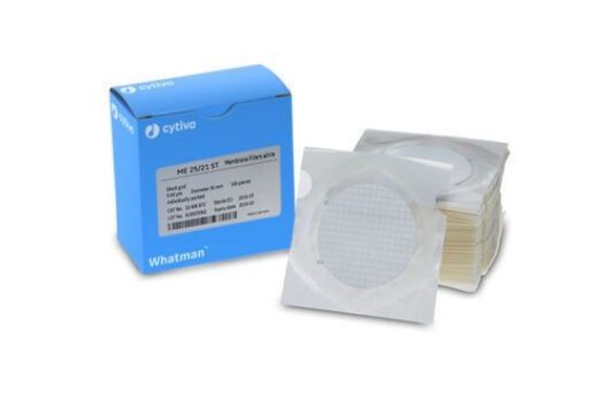 Picture of Mixed Cellulose Ester Circle WME Range, 0.45 µm pore size, sterile, individually packed, white, plain, with pad, 47 mm, 100 pieces 7140-104