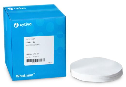 Grade 91 Qualitative Filter Paper Wet-Strengthened, circle, 330mm (subdivided into 100) 1091-330