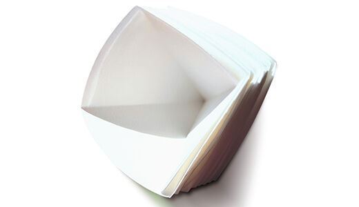 Grade 1 Pyramid filter paper, 125 mm, 1000/pk 989710112