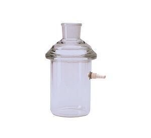 Picture of WT 100 Witt's Flask Borosilicate glass bottle for filtrate collection in an inserted container. 10477601