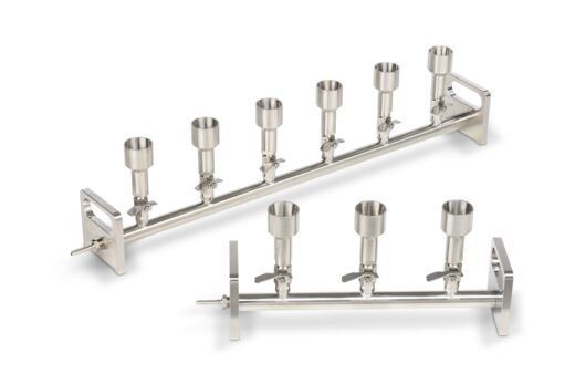 Multiple Vacuum Filtration Apparatus, stainless steel filter funnel six-place manifold, recommended for microbiology monitors and analytical funnels 10498762