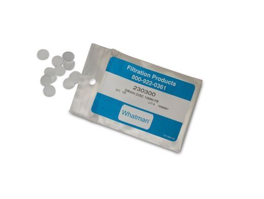 Polyester Drain Disc, 25 mm, PE, membrane filter accessories 230600
