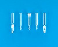 Silanized - 250µL Glass Big Mouth Conical Limited Volume Insert, 6x29mm, Precision-Formed Mandrel Interior, w/Bottom Spring 4025BS-629Z