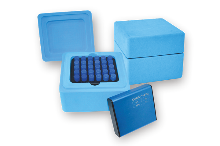 Ice Free Cool Box for 30 Tubes, 2mL, with Freezing Block, 1/pk, 1/cs 200103