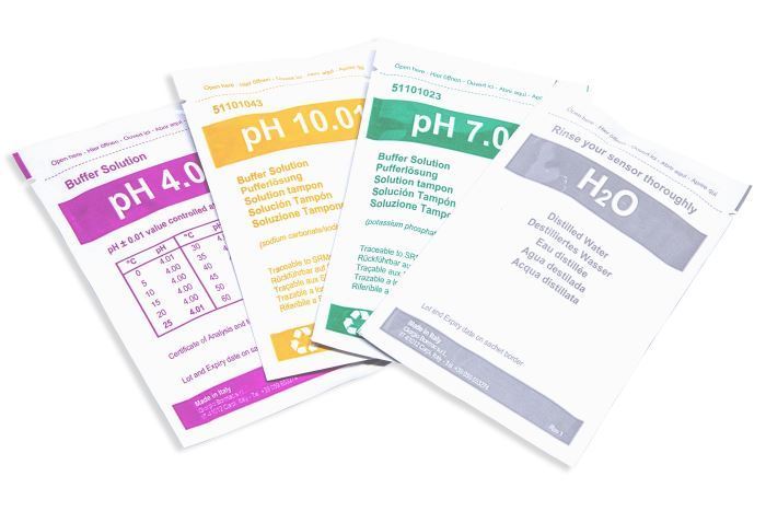 SACHETS, 1x20  25ml pH 4.01±0.01/25°C (red), with certificate of analysis  51102013