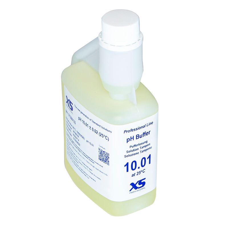 XS Professional 1X250ml , pH 10.01 ±0.02@25°C, with DAkkS Certificate 51300033