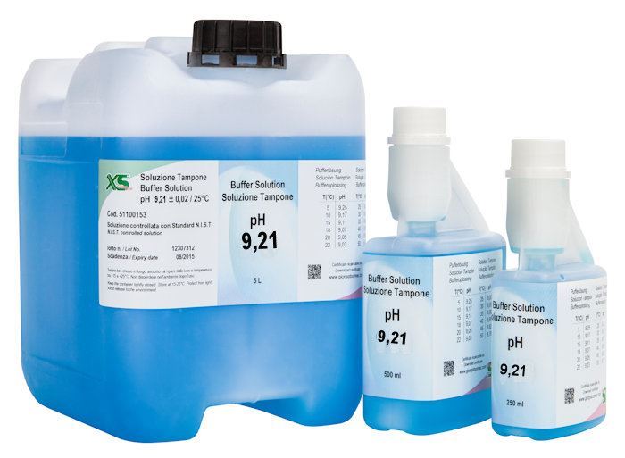 1x5Lt XS buffer solution pH 9,21  ± 0,02 / 25°C blue color with N.I.S.T certificate 51100273