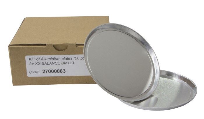 Pack of Aluminium sample plates Ø 90 mm  27000883