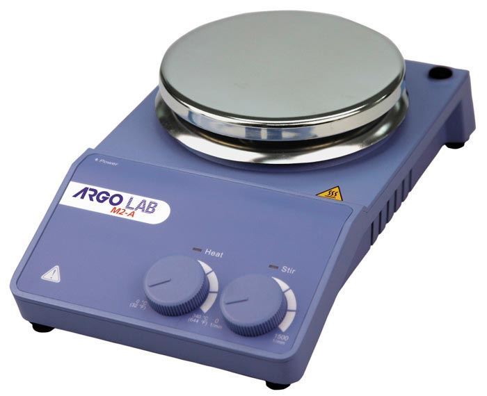 M2-A  Magnetical Stirrer with heating, stainless steel plate, capacity 20 liters. Speed: up to 1.500 RPM 22002013