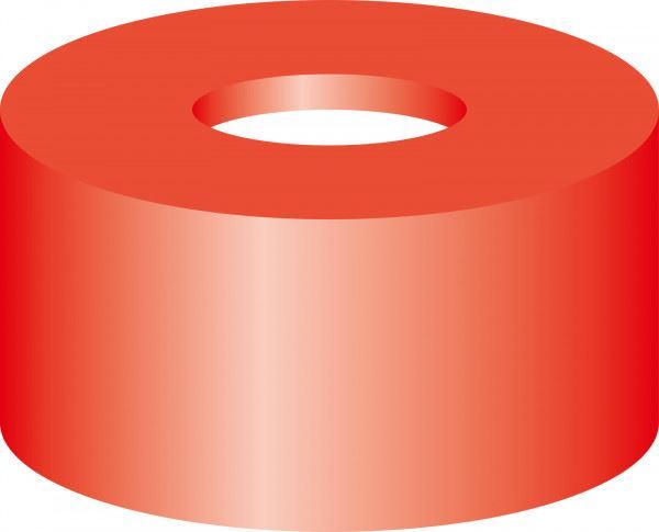 Snap ring cl., N11,PE(soft), l. blue,hole,Sil w./Polyimide or.,1.0,fluorine-free  702403
