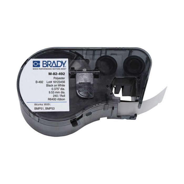 BMP51 BMP53 B-492 Ultra Thin Polyester Laboratory Labels, Black/White, 12.7mm x7.62mm,(was 143319), 170777
