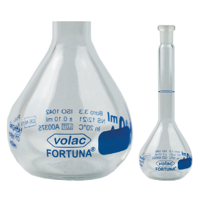 Picture of Volumetric Flask, clear glass, VOLAC FORTUNA, 5 ml, with TS 10/19, DE-M , US258/WAC/A/5