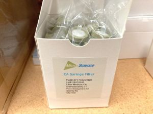 Picture of 17mm syringe filter CA 0.22um, non sterile, PP housing MS SF17CA022NS