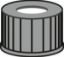 Picture of Screw closure, N 13, PP, black, center hole, Silicone white/PTFE red, 1.3 mm  702926 