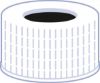 Picture of Screw closure, N 24, polypropylene, white, center hole, no liner  702060