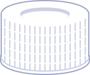 Picture of Screw closure, N 24, PP, white, center hole, Silicone natural/PTFE colorl.,3.2mm 702171