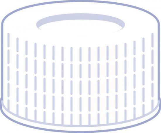 Picture of Screw closure, N 24, PP, white, center hole, Silicone natural/PTFE colorl.,3.2mm 702171