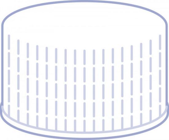 Picture of Screw closure, N 24, polypropylene, white, closed top, no liner  702061