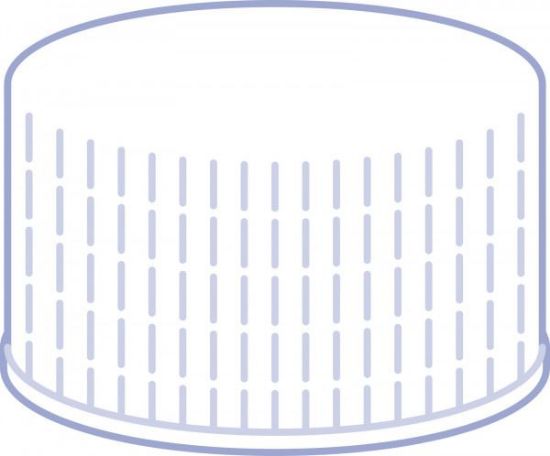 Picture of Screw closure, N 24, PP, white, closed top, Butyl red/PTFE gray, 2.4 mm  702102 