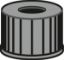 Picture of  Screw closure, N 8, PP, black, center hole, no liner 70249