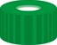Picture of Screw closure, N 9, PP, green, center hole, Silicone white/PTFE red, 1.0 mm  702038 