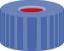 Picture of Screw closure, N 9, PP, blue, center hole,PTFE red/Silicone white/PTFE red,1.0mm   702035