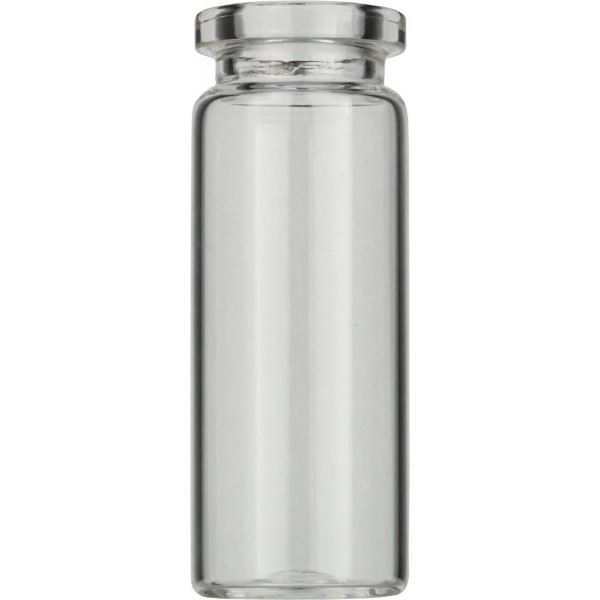 Crimp neck vial, N 20, 20.5x54.5 mm, 10.0 mL, flat bottom, flat neck, clear  70205.36