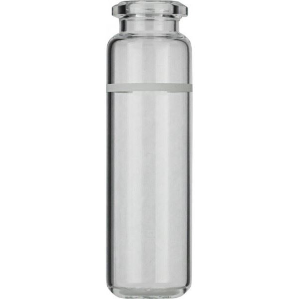 Crimp neck vial, N 20, 22.0x75.0 mm, 20.0 mL, rounded bottom, bev. neck, clear   702086