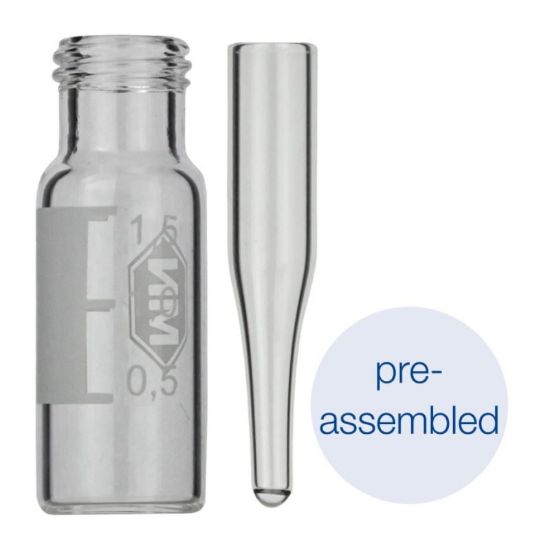 Picture of Pre-assembled: Screw neck vial, N 9 (702283) with assembled conical insert (702813)  702178 