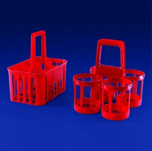 Picture of BOTTLE CARRIER HDPE - *RED* 4 Place KAR396