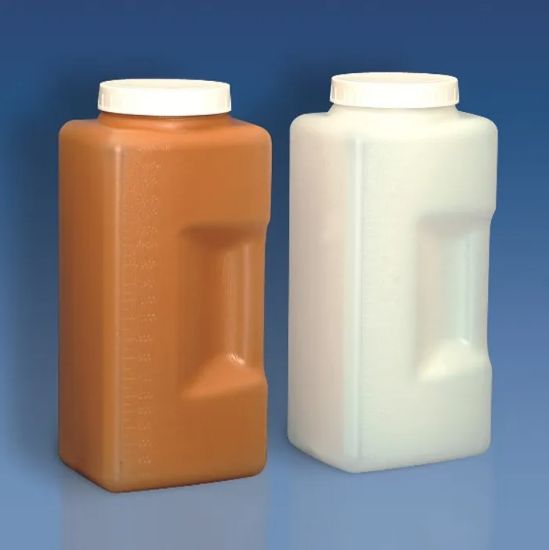 Picture of GRADUATED RECTANGULAR BOTTLE HDPE 2 lt : Orange KAR480