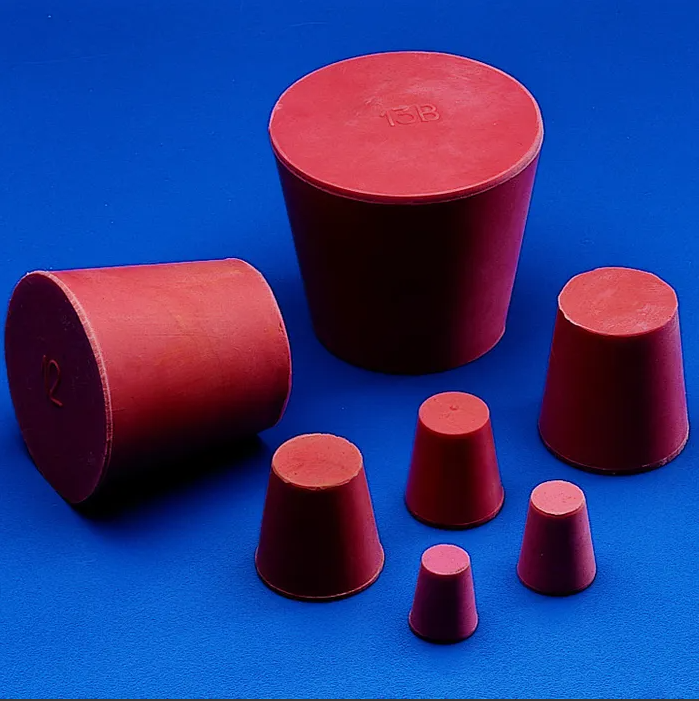 CONICAL STOPPERS - Red Rubber - Solid 9 x 6 mm KAR1129