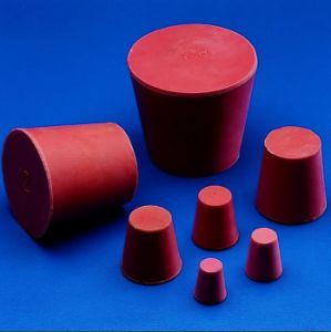 Picture of CONICAL STOPPERS - Red Rubber - Solid 12 x 9 mm KAR1131