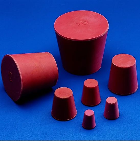 Picture of CONICAL STOPPERS - Red Rubber - Solid 13 x 10 mm KAR1132