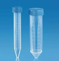 GRADUATED CONICAL TEST TUBE PP 50 ml PKT100 KAR84002