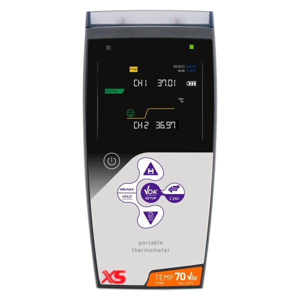 Temp 70 portable thermometer dual channel for PT 100 RTD – without probe 50111082