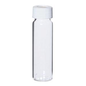 Picture of 60mL Clear Vial, 24-400mm Solid Top White Polypropylene Closure, PTFE Lined  , pk 72, 9-129