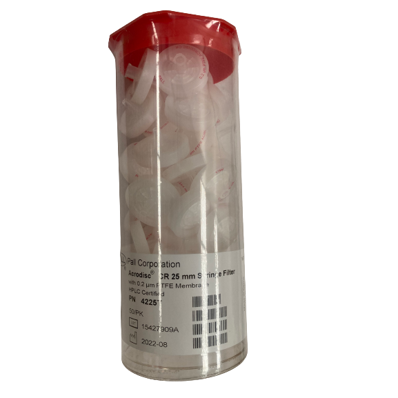 25mm PTFE  Syringe Filter Acrodisc 0.2um, pk50, MS 4225-50