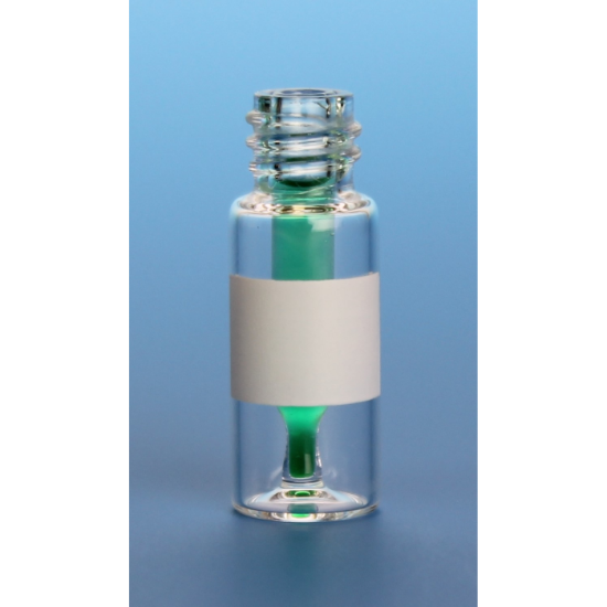 Picture of 100µL Clear Interlocked™ Vial/Insert, 12x32mm, 8-425mm Thread with White Marking Spot (was 30208M-1232) 30208MNG-12