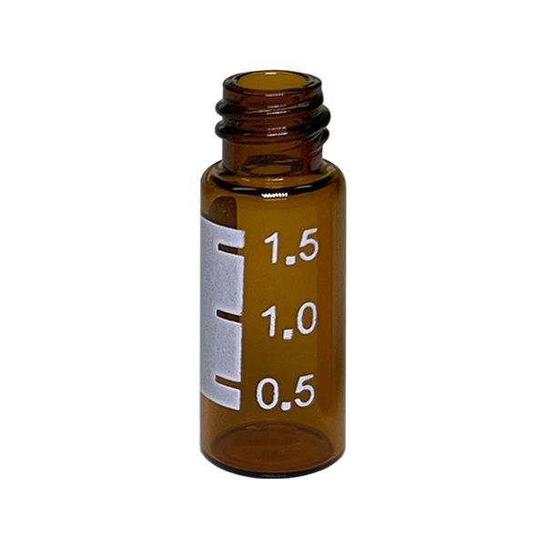 2.0mL Amber Vial, 12x32mm, with White Graduated Spot, 8-425mm Thread 32008E-1232A