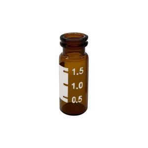 Picture of 2.0mL Big Mouth Amber Vial, 12x32mm, with White Graduated Spot, 11mm Crimp/Snap Ring™ 3211SE-1232A